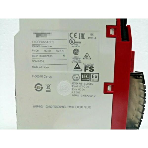 Schneider Modicon Quantum 140CPU65160S UNITY PROCESSOR QUANTUM 1024KB 266MHZ