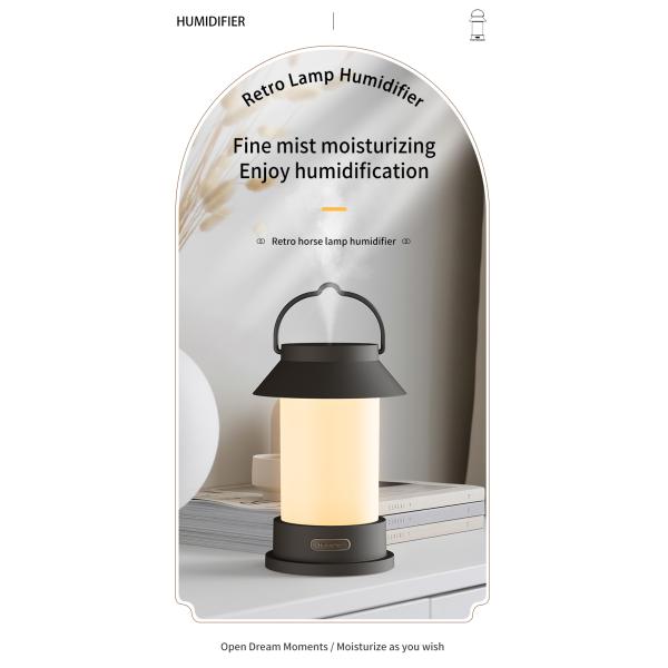 400ml USB Wireless Creative Design Portable Camping Lantern Shape Diffuser Hanging Type Outdoor Cool Mist Humidifier