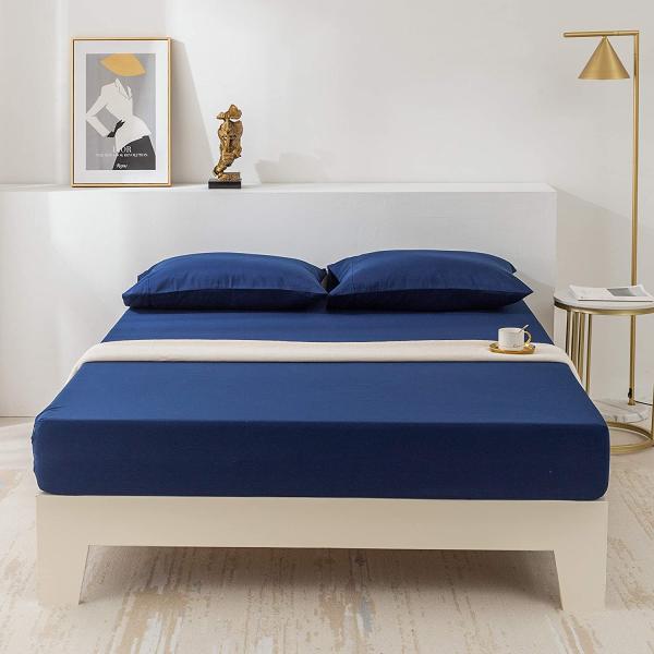 133 * 60 Fabric Density 100% Polyester Microfiber Trim Hem Quick Dry Bed Sheet 4pcs