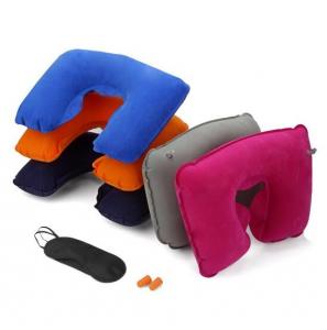 Quality travel kit eyemask earplug inflatable pillow promotional gift travel set for sale