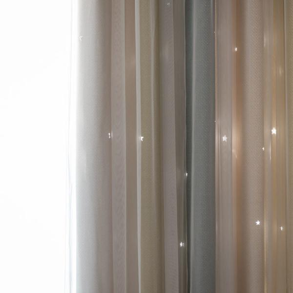 Blackout Polyester Shower Curtains Self Embroidered Insulated