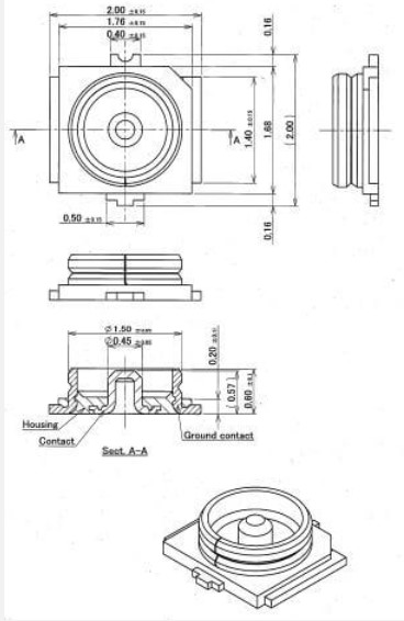 U.FL Socket IPEX IPX MHF HRS Radio Frequency Coaxial Connector