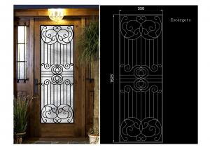 China Decorative Iron And Glass Doors For Entry Doors 15.5*39.37 IGCC / IGMA on sale