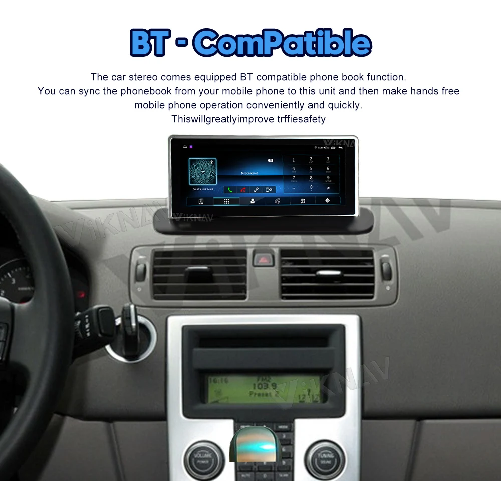Viknav Car Radio For Volvo XC90 (2004-2013) 8.8 inch Android Auto Multimedia Player GPS Navigation Head Unit