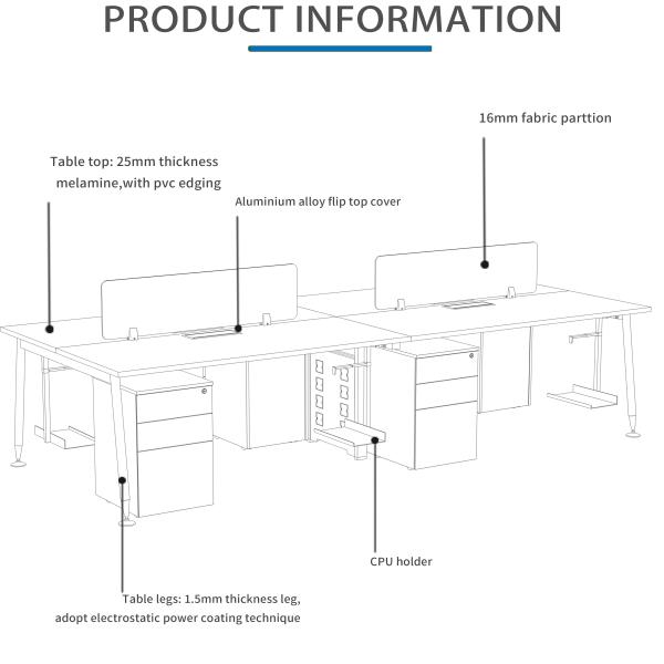 Office Workstation Of Open Space Enhance Your Office with Multiple Shelf Options and Furniture