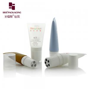 Quality 100ml 120ml 5 Roller Steel Balls Massage Cream Empty Cosmetic Plastic Round Roller Ball Tubes for sale