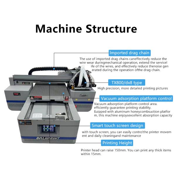 Hot Sale Automatic A2 A3 Size 4060 Multifunction Mini Uv Flatbed Printer TX800/dx8 Plastic Phone case Mug Pen Uv Printer