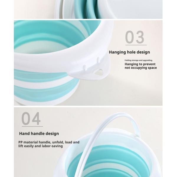 Convenient Foldable Plastic Bucket Multi-functional for Home and Outdoor Applications