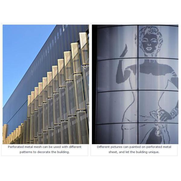 Anti - Corrosion Architectural Wire Mesh Wall Perforated Metal Facade Cladding