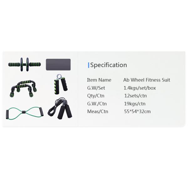 22cm PVC Push Up Ab Wheel Roller Set Sponge Handles