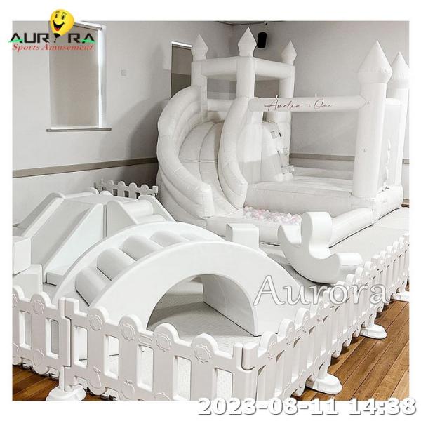 Soft Play Set Beige And White Neutral Colors Kids Party Center Soft Play Equipment