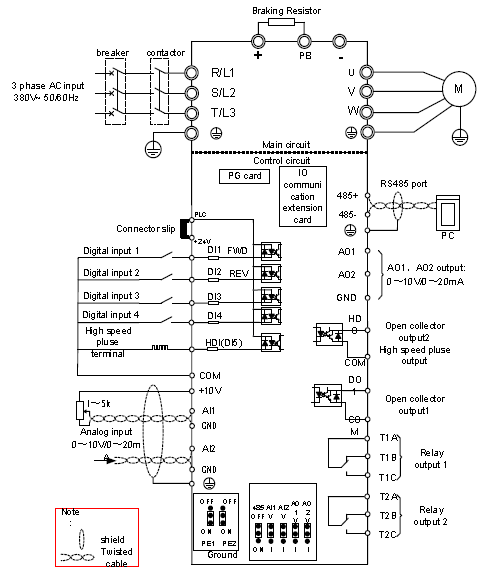 Reliable Vector Frequency Inverter Fan / Pump Speed Control Energy Saving Small Size