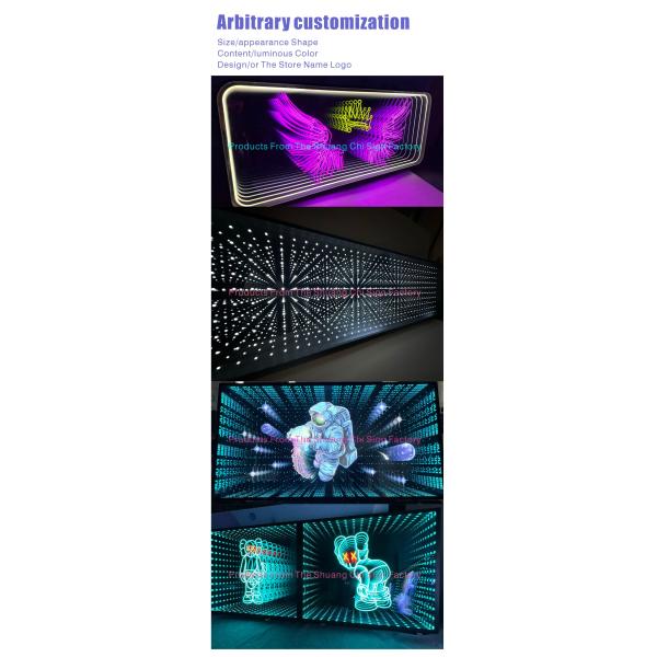 Power Supply Plug Infinity Custom LED Screen Mirror Neon Sign For Any Organization