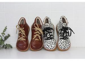 China Children's Leopard Pattern Real Leather Martin Boots 16.3cm - 17.8cm Size Optional on sale