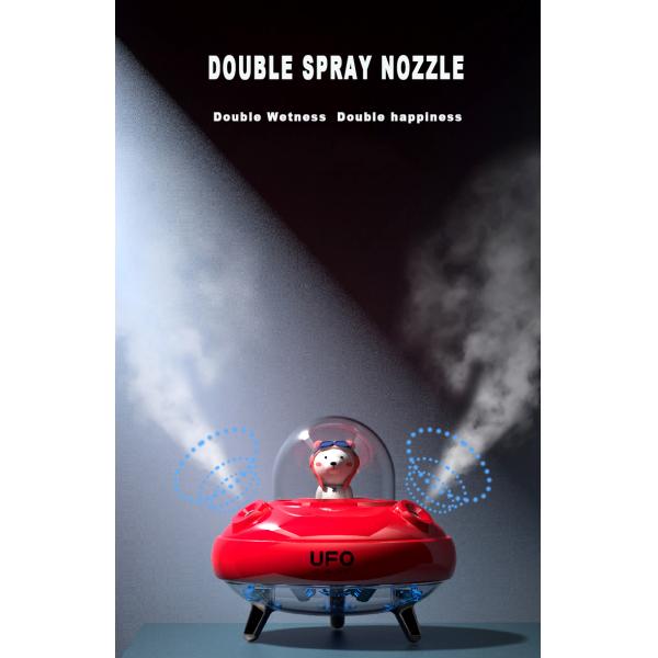 HOMEFISH Mini Ultrasonic Evaporative Steam USB Smart Charge Small Portable Decorative Cool Mist 2021 Rechargeable UFO Humidifier