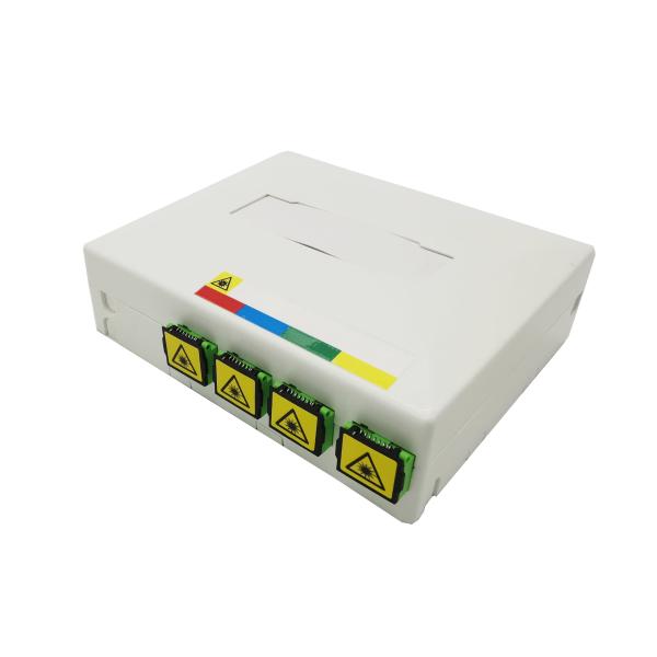 Wallmount FTTH SC/UPC 4core Fibre Optic Terminal Box Roset Socket Faceplate