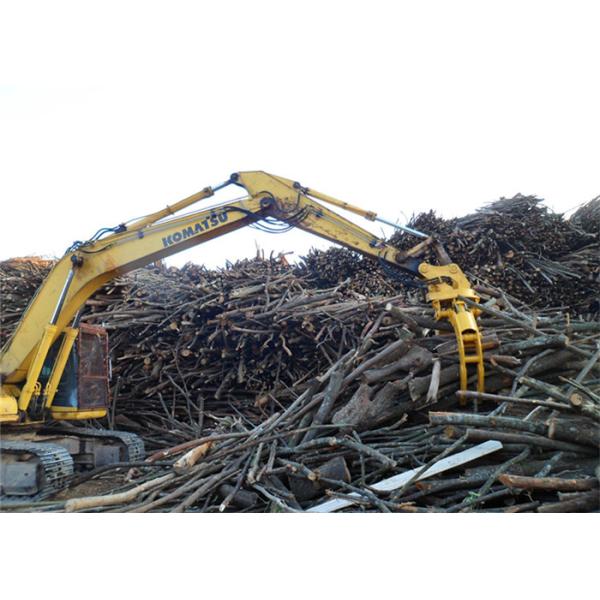 360 Degree Rotating Wood Grapple Attachment For Excavator Komatsu PC200