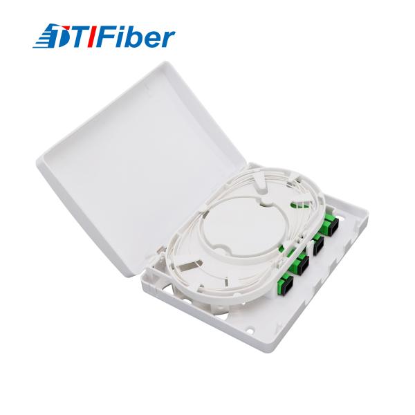 White Case Mini Desktop Fiber Optic Terminal Box For FTTH Network