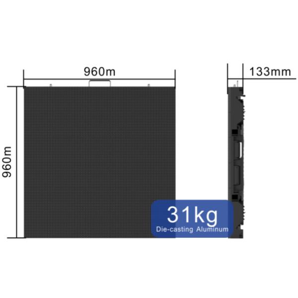 1R1G1B Outdoor Advertising LED Display SMD3535 40x20 Pixels Resolution 800 Watt