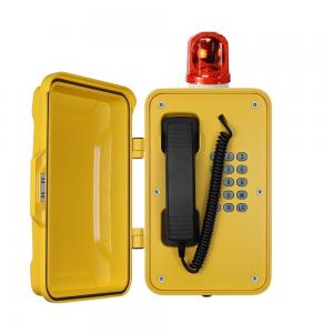 Quality IP67 Industrial Weatherproof Telephone With Beacon , PoE Powered Tunnel Phone for sale