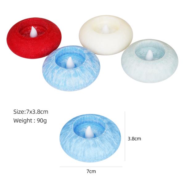 Weddings LED Candle Flicking 3D Flame Real Wax Waterproof Floating Remote Control