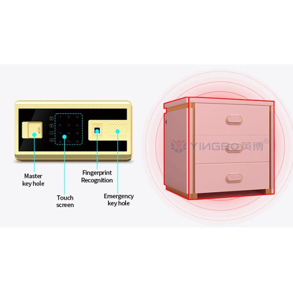 H510mm Smart Fingerprint lock Night Table Safe Box For Home Security