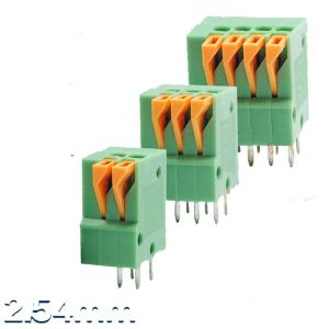2.54mm Pitch PCB Screwless Spring Clamp Terminal Blocks Vertical Wiring