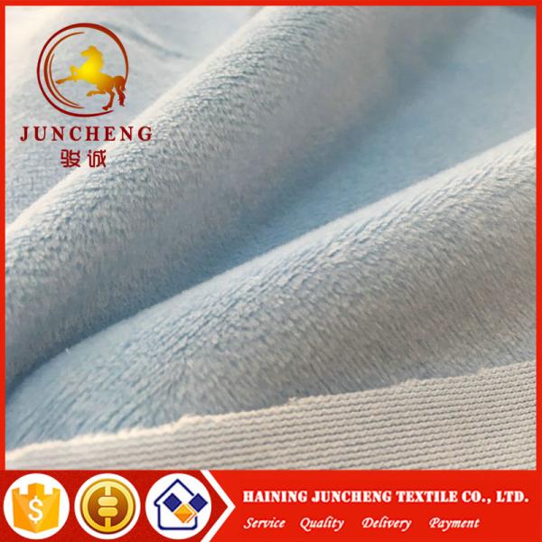 grey 3mm super soft velboa plush fabric/short pile plush fabric for blanket