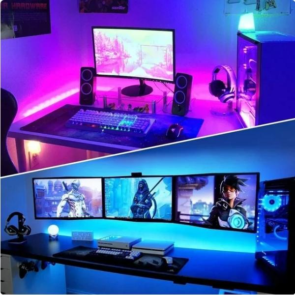 RGBIC 2700K - 6500K LED Strip Lights With Music Sync Timer Function