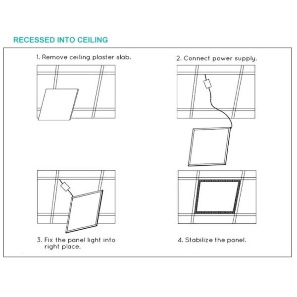 Dimmable Backlit LED Panel Light Indoor Ceiling Slim Square 36W 40W 48W