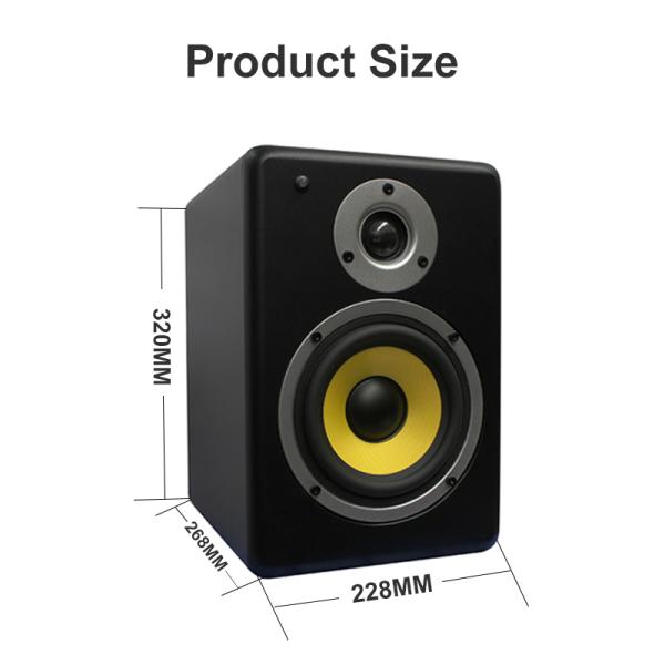 E606 Active Studio Monitor Speaker 25Wx2 Wood Cabinet
