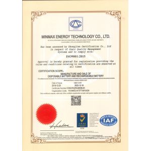 Minmax Energy Technology Co. Ltd Certifications