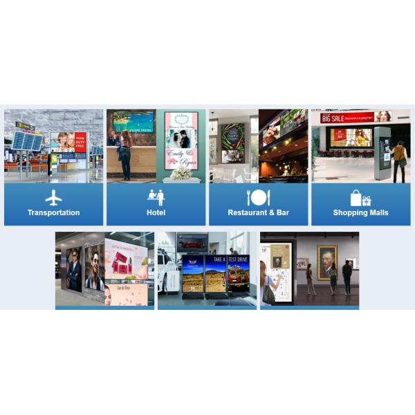 Cloud Base Wall Mounted lcd advertising display screen With WIFI 4G Optional CMS Software support different size 23.8 21