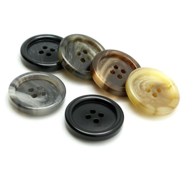Washable DTM Resin Trench Coat Buttons With Customized Engraved Logo