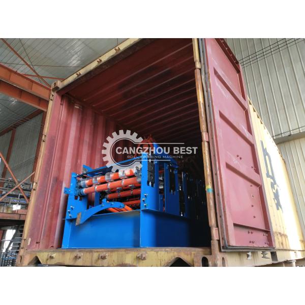 2 Layer Metal Corrugated Steel Sheet Roll Forming Machine , Roofing Sheet Making Machine