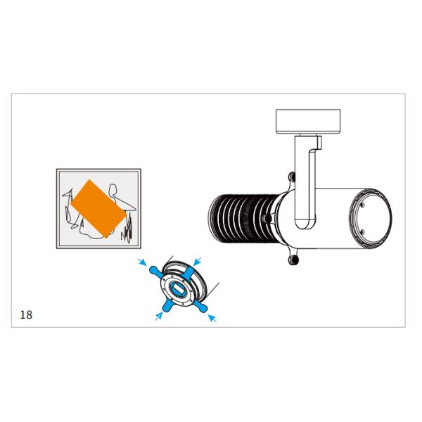 Dimmable CCT Adjustable Projector Lamp Tracking Spotlight Magnetic Attraction LED Track Light
