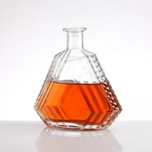 Quality Whiskey Vodka Brandy XO Glass Liquor Bottles in 700ml 750ml Clear Round for in Drinks for sale