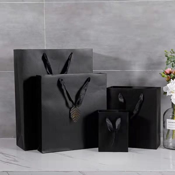 custom printed Square Bottom Paper Bag Reusable for shopping