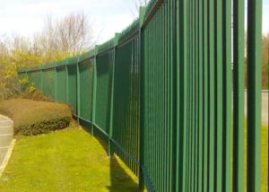 China 6m Pvc Coated Steel Palisade Fencing D / W Pale 65mm For Commercial Properties on sale