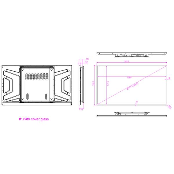43inch Narrow Bezel Wall Mounted Digital Signage LCD Display