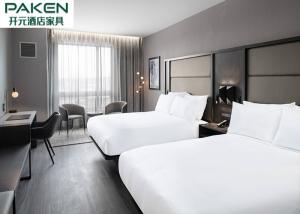 China All Black Hotel Bedroom Furniture Sets Deep Hue Gray Tinted Ash Tree Veneer Classic Luxury on sale