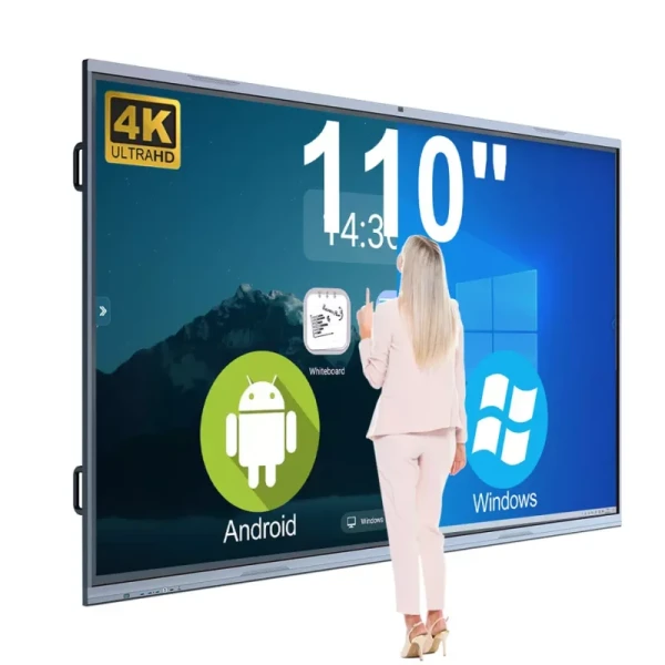 Six In One 110 Inch 4k Interactive Whiteboard Smart Board