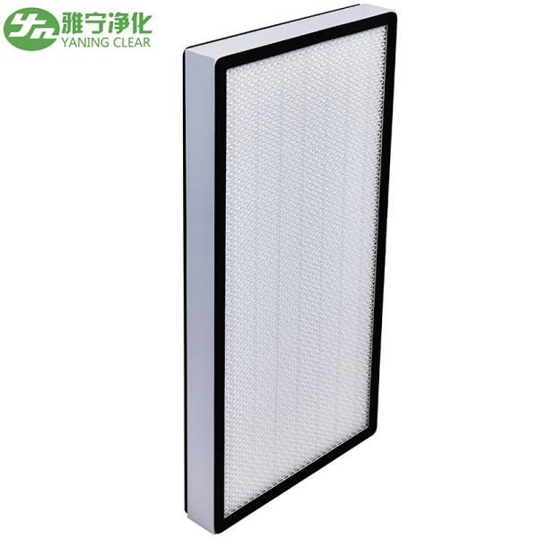 Fiberglass Air Filter Media Deep Pleated HEPA Filter With SS Frame / Aluminum Separator