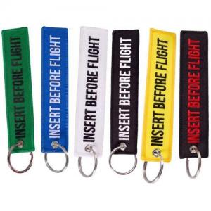 China Remove Before Flight Embroidery Keychains Bag Tag Travel Accessories on sale