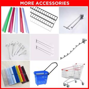 Customizable Mesh Back Gondola Shelving Commercial Grid Display Shelves