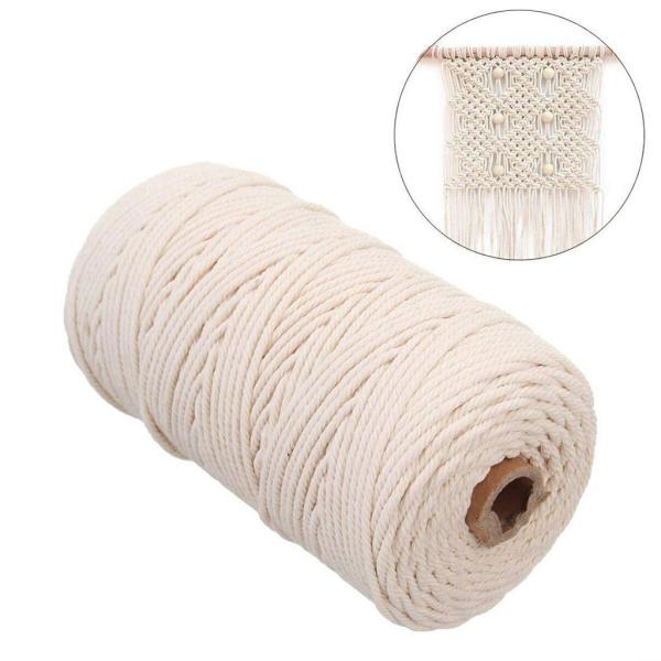Cotton Cord Colorful Cord Rope Natural 4 Strand Twisted Craft Macrame String DIY Home Textile Wedding Decorative Supply