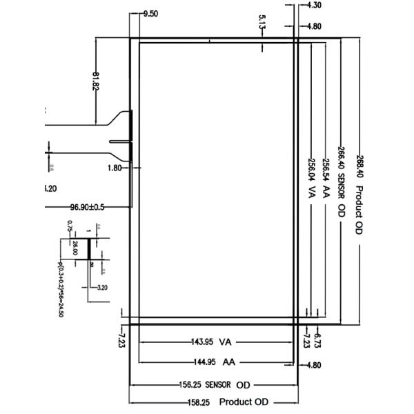 USB LCD Touch Screen , Touch LCD Display 11.6'' Capacitive ROHS Standard