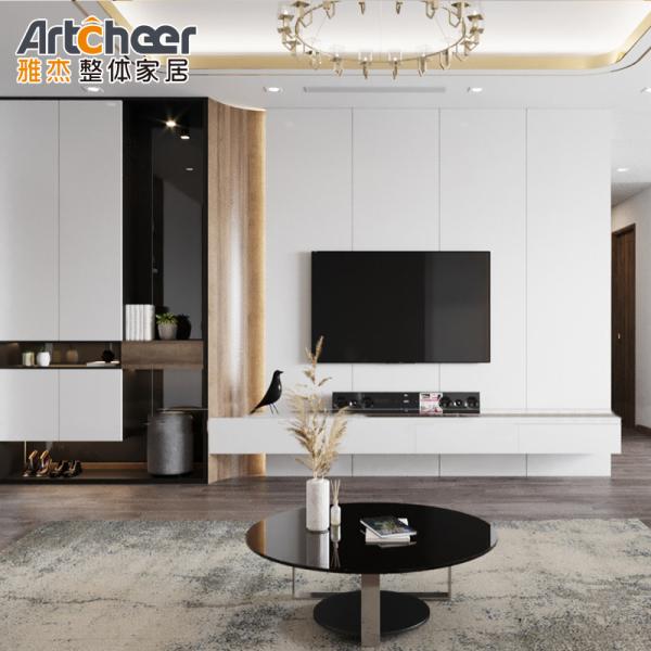 Modern Adjustable Height Extendable Wall Mounted TV Cabinet with Customized Size for Living Room