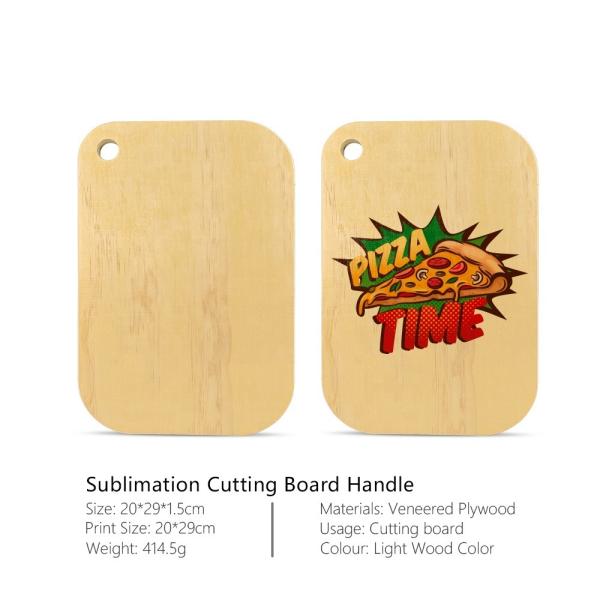 Rounded Rectangle Design Custom Wood Cutting Board DIY Sublimation Kitchen Chopping Block With Hanging Hole