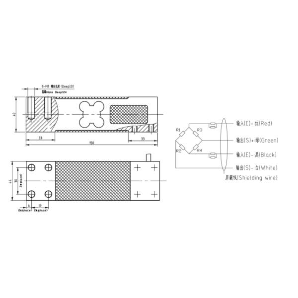 Electronic Strain Gauge Load Cell 100kg Platform Counting Scale Weighing Sensor